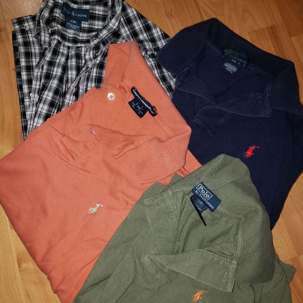 Bundle of 4 polo style shirts